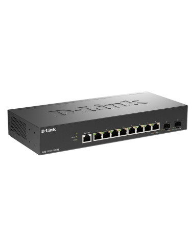 Коммутатор D-Link DGS-1210-10X/ME/C1A Управляемый L2 коммутатор с 8 портами 10/100/1000Base-T и 2 портами 10GBase-X SFP+