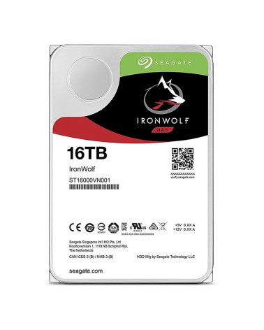 Жесткий диск Seagate IronWolf NAS ST16000VN001 16TB 3.5" SATA 6Gb/s, 7200rpm, 256MB, 24x7, Bulk 