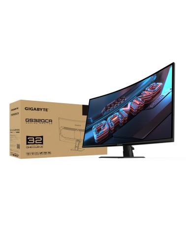 Монитор 31.5" Gigabyte GS32QCA EU Black  (31.5", VA, 2560x1440, 180Hz, 3500:1, 1ms, 2xHDMI 2.0, DP 1.4, Curved) 