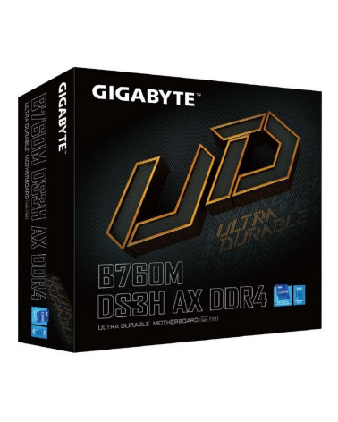 Материнская плата Gigabyte B760M DS3H AX DDR4, Socket 1700, Intel®B760, 4xDDR4-3200, HDMI+DP+DP, 1xPCI-Ex16, 2xPCI-Ex1, 4xSATA3(