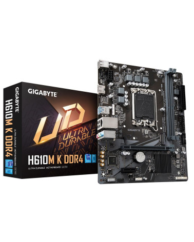 Материнская плата Gigabyte H610M K DDR4, RTL Socket 1700, Intel®H610, 2xDDR4-3200, HDMI, 1xPCI-Ex16, 1xPCI-Ex1, 2xSATA3, 1xM.2, 