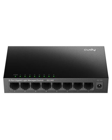 Коммутатор CUDY 8-Port Gigabit Light Managed Switch 8-Port Gigabit Light Managed Switch, 8 10/100/1000M RJ45 Ports, Desktop Meta