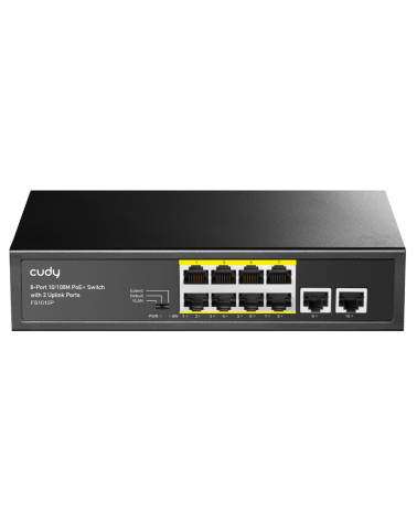 Коммутатор CUDY  FS1010P  8-Port 10/100M PoE+ Switch with 2 Uplink Ports 120W   8-Port 10/100M PSE RJ-45  +2 RJ45 10/100M Uplink
