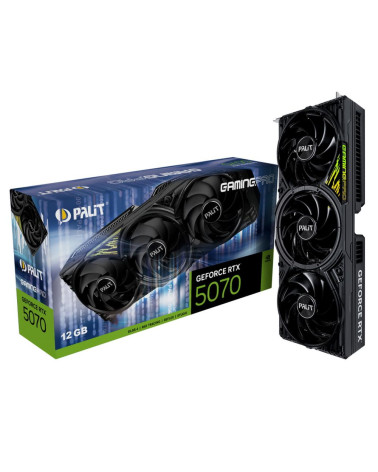 Видеокарта Palit RTX5070 GAMINGPRO 12GB GDDR7 192bit 3xDP HDMI 3FAN RTL