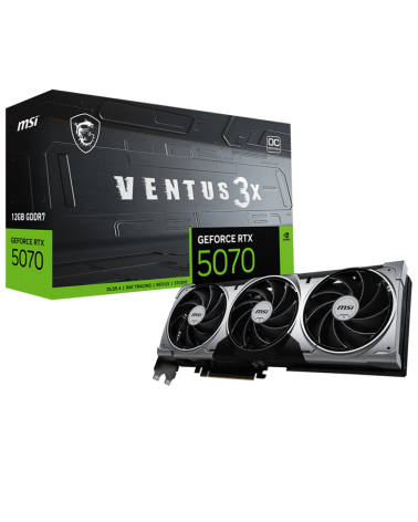 Видеокарта MSI RTX5070 VENTUS 3X OC 12GB GDDR7 192bit 3xDP HDMI 3FAN RTL