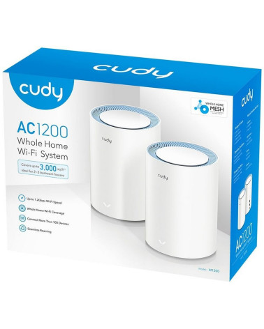 Маршрутизатор CUDY AC1200 Wi-Fi Mesh Solution 2-Pack, Chipset MediaTek, Dual-Band, 867Mbps at 5GHz + 300Mbps at 2.4GHz, 802.11ac