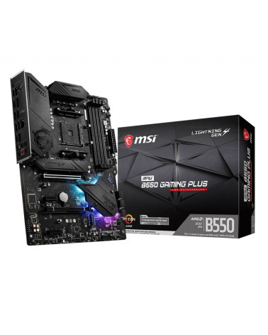 Материнская плата MSI MPG B550 GAMING PLUS B550, AM4, 4*DDR4, 2*PCIEx16, 2*PCIEx1, 2*M.2, 2*TypeC, 1*USB3.2Gen2, 4*USB3.2Gen1, 8