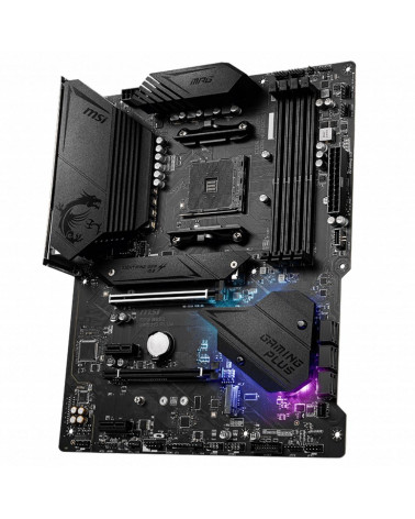 Материнская плата MSI MPG B550 GAMING PLUS B550, AM4, 4*DDR4, 2*PCIEx16, 2*PCIEx1, 2*M.2, 2*TypeC, 1*USB3.2Gen2, 4*USB3.2Gen1, 8