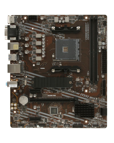 Материнская плата MSI A520M PRO A520, AM4, 2*DDR4, 1*PCIEx16, 2*PCIEx1, 1*M.2, 6*USB3.2Gen1, 6*USB2.0, 4*SATA3.0, 1G, VGA, DP, H