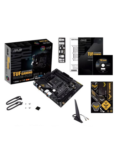 Материнская плата ASUS TUF GAMING B550M-PLUS WIFI II AM4 mATX 4xDDR4 2xPCIEx16 PCIEx1 2xM.2 USB-C DP HDMI 2.5GLAN Wi-Fi 6 (30570