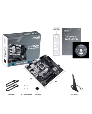 Материнская плата ASUS PRIME B660M-A WIFI D4 LGA1700 mATX 4xDDR4 3xPCIEx16 2xM.2 DP 2xHDMI GLAN Wi-Fi 6 (90MB1AE0-M1EAY0)