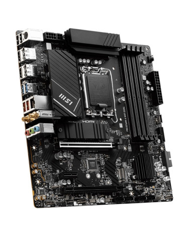 Материнская плата MSI PRO B760M-A WIFI DDR4 B760, LGA1700, 4*DDR4, 2*PCIEx16, 1*PCIEx1, 2*M.2, 1*TypeC, 2*USB3.2Gen2, 6*USB3.2Ge