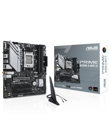 Материнская плата ASUS PRIME B650M-A WIFI II AM5 mATX 4xDDR5 3xPCIEx16 2xM.2 DP HDMI VGA 2.5GLAN Wi-Fi 6 (90MB1EG0-M0EAY0)