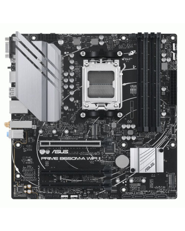 Материнская плата ASUS PRIME B650M-A WIFI II AM5 mATX 4xDDR5 3xPCIEx16 2xM.2 DP HDMI VGA 2.5GLAN Wi-Fi 6 (90MB1EG0-M0EAY0)