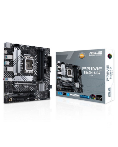 Материнская плата ASUS PRIME B660M-A D4-CSM LGA1700 mATX 4xDDR4 3xPCIEx16 2xM.2 DP 2хHDMI GLAN