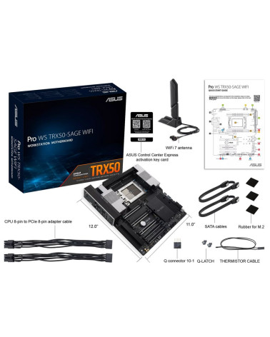 Материнская плата ASUS PRO WS TRX50-SAGE WIFI STR5 CEB 4xDDR5 5xPCIEx16 3xM.2 USB-C 2.5GLAN 10GLAN Wi-Fi 7