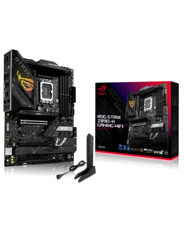 Материнская плата ASUS ROG STRIX Z890-H GAMING WIFI LGA1851 ATX 4xDDR5 3xPCIEx16 4xM.2 2xUSB-C DP HDMI 5GLAN Wi-Fi 7