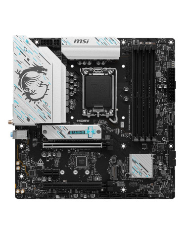 Материнская плата MSI B760M GAMING PLUS WIFI DDR4 B760, LGA1700, 4*DDR4, 5*PCIEx16, 2*M.2, 2*TypeC, 2*USB3.2Gen2, 2*USB3.2Gen1, 