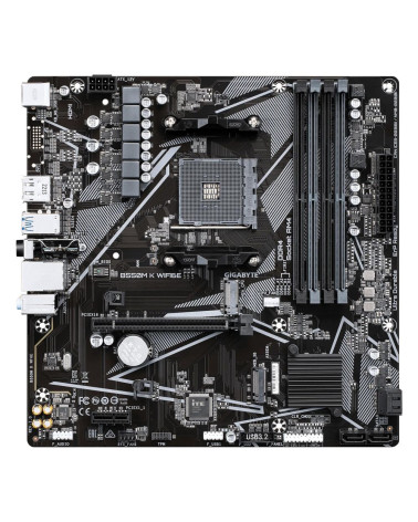 Материнская плата Gigabyte B550M K WIFI6E B550, AM5, 4xDDR4, 1*PCI-Ex16,2*M.2, 6*USB3.2Gen1, 6*USB2.0, 4*SATA3.0, 1G, DP, HDMI, 