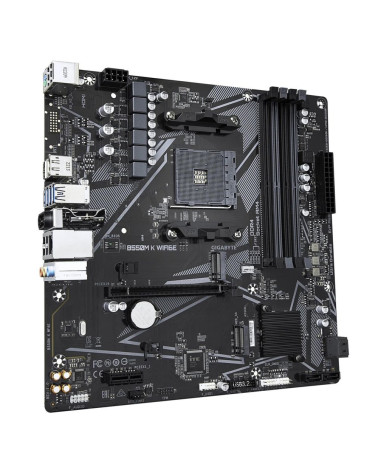 Материнская плата Gigabyte B550M K WIFI6E B550, AM5, 4xDDR4, 1*PCI-Ex16,2*M.2, 6*USB3.2Gen1, 6*USB2.0, 4*SATA3.0, 1G, DP, HDMI, 