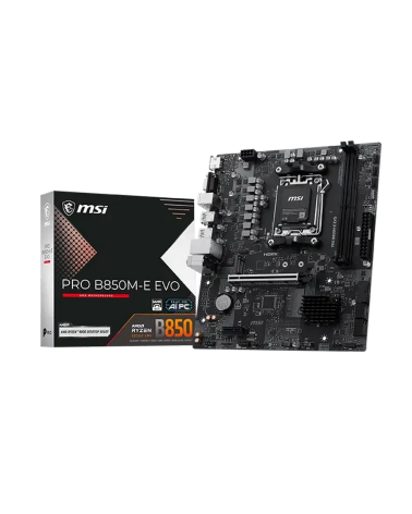 Материнская плата MSI PRO B850M-E EVO B850, AM5, 2*DDR5, 1*PCIEx16, 1*PCIEx1, 1*M.2, 6*USB3.2Gen1, 6*USB2.0, 4*SATA3.0, 2.5G, VG