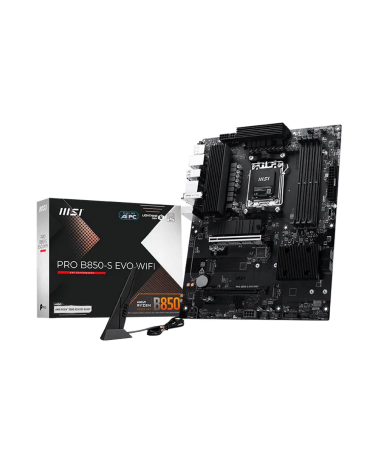 Материнская плата MSI PRO B850-S EVO WIFI B850, AM5, 4*DDR5, 2*PCIEx16, 3*M.2, 2*TypeC, 2*USB3.2Gen2, 4*USB3.2Gen1, 8*USB2.0, 4*