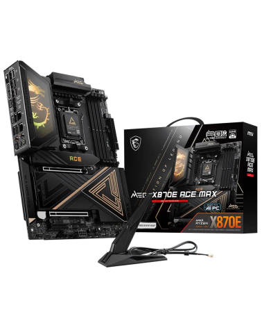 Материнская плата MSI MEG X870E ACE MAX X870E, AM5, 4*DDR5, 2*PCIEx16, 1*PCIEx4, 5*M.2, 3*TypeC, 9*USB3.2Gen2, 4*USB3.2Gen1, 4*U