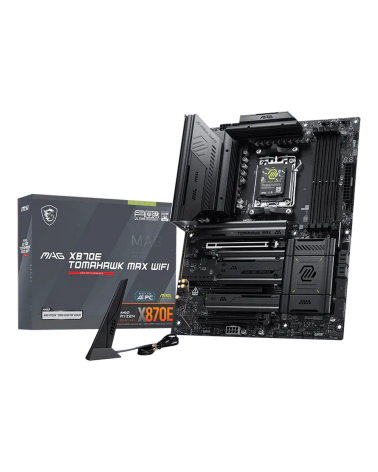 Материнская плата MSI MAG X870E TOMAHAWK MAX WIFI X870E, AM5, 4*DDR5, 3*PCIEx16, 4*M.2, 2*TypeC, 2*USB3.2Gen2, 7*USB3.2Gen1, 8*U