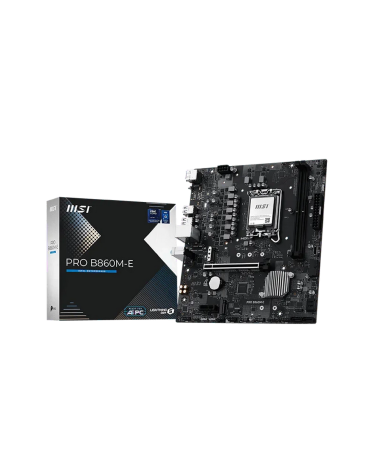 Материнская плата MSI PRO B860M-E B860, LGA1851, 2*DDR5, 1*PCIEx16, 1*PCIEx1, 2*M.2, 1*TypeC, 4*USB3.2Gen1, 8*USB2.0, 4*SATA3.0,