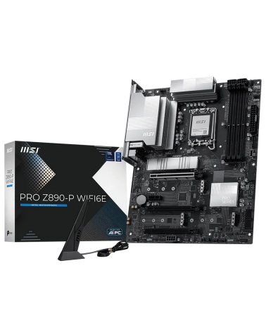 Материнская плата MSI PRO Z890-P WIFI6E Z890, LGA1851, 4*DDR5, 3*PCIEx16, 1*PCIEx1, 4*M.2, 2*TypeC, 1*USB3.2 Gen2, 6*USB3.2 Gen1
