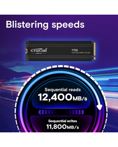 Твердотельный накопитель SSD Crucial T700 2TB PCIe Gen5 NVMe M.2 SSD CT2000T700SSD3