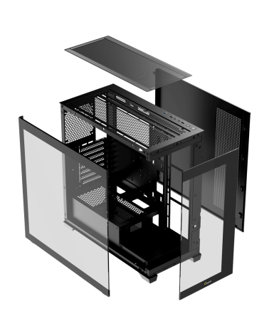 Корпус Case Ocypus Gamma C72 BK ATX / win / black / no PSU / Tempered Glass