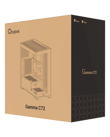 Корпус Case Ocypus Gamma C72 BK ATX / win / black / no PSU / Tempered Glass