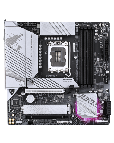 Материнская плата Gigabyte B760M AORUS ELITE WIFI6E GEN5, Socket 1700, Intel®B760, 4xDDR5-4800, HDMI+DP, 2xPCI-Ex16, 4xSATA3(RAI