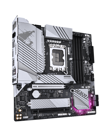 Материнская плата Gigabyte B760M AORUS ELITE WIFI6E GEN5, Socket 1700, Intel®B760, 4xDDR5-4800, HDMI+DP, 2xPCI-Ex16, 4xSATA3(RAI