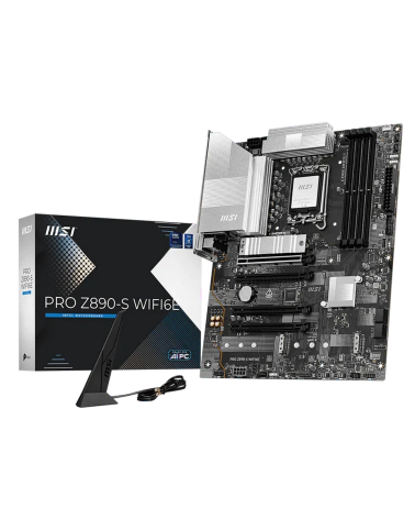 Материнская плата MSI PRO Z890-S WIFI6E Z890, LGA1851, 4*DDR5, 4*PCIEx16, 3*M.2, 2*TypeC, 8*USB3.2 Gen1, 4*USB2.0,  4*SATA3, 2.5