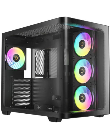 Корпус для ПК Ocypus Iota-C70-BKD400CD-GL Case Iota C70 BK Curve ARGB Digital ATX / win / black /