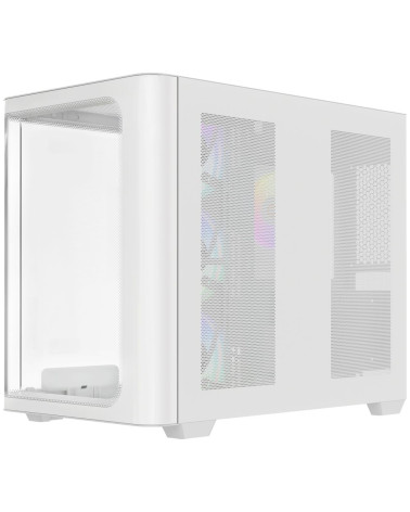 Корпус для ПК Ocypus Iota-C70-WHD400CD-GL Case Iota C70 WH Curve ARGB Digital ATX / win / white / 6 ARGB fans / / no PSU / Tempe