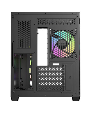 Корпус для ПК Ocypus Iota-C50-BKD300CD-GL Case Iota C50 BK Curve ARGB Digital mATX /win /black / 3 ARGB fans/ no PSU / Tempered 