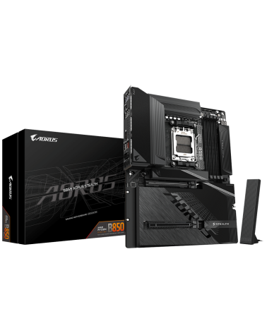 Материнская плата AORUS B850 AORUS STEALTH B850, AM5, 4*DDR5, 2*PCIEx16, 4*M.2, 2*TypeC, 2*USB3.2Gen2, 6*USB3.2Gen1, 8*USB2.0, 2