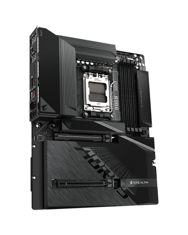 Материнская плата AORUS B850 AORUS STEALTH B850, AM5, 4*DDR5, 2*PCIEx16, 4*M.2, 2*TypeC, 2*USB3.2Gen2, 6*USB3.2Gen1, 8*USB2.0, 2