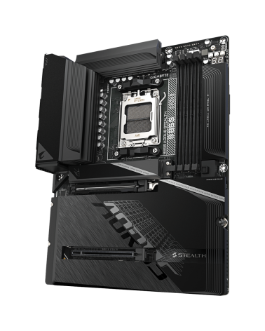 Материнская плата AORUS B850 AORUS STEALTH B850, AM5, 4*DDR5, 2*PCIEx16, 4*M.2, 2*TypeC, 2*USB3.2Gen2, 6*USB3.2Gen1, 8*USB2.0, 2
