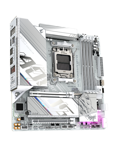 Материнская плата Gigabyte X870M AORUS ELITE WIFI7 ICE X870, AM5, 4*DDR5, 2*PCIEx16, 2*M.2, 1*TypeC, 2*USB3.2Gen2, 6*USB3.2Gen1,