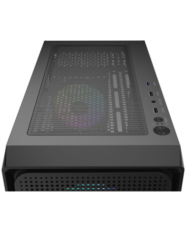 Корпус для ПК Ocypus Gamma-C50-BKG400XX-GL Case Gamma C50 BK ARGB mATX / win / black / 4 ARGB fans / noPSU