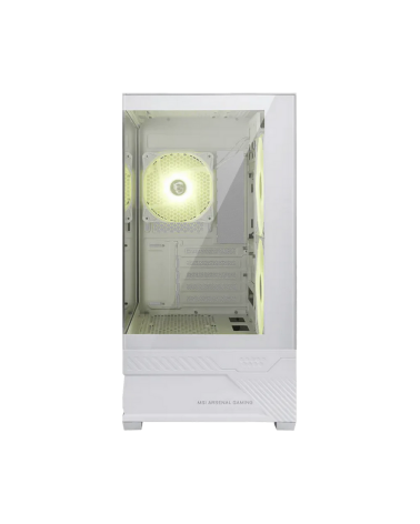 Корпус для ПК MSI MAG PANO M110R WHITE , Micro-ATX, 1xUSB 3.2 Gen 1, 1xUSB 3.2 Gen2x2 Type-C, 2x140mm, ARGB Reverse Blade Fan, 1