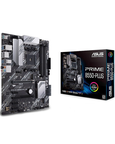 Материнская плата ASUS PRIME B550-PLUS  AM4 ATX 4xDDR4 2хPCIEx16 3хPCIEx1 2xM.2 USB-C DP HDMI GLAN RTL10 (782340)