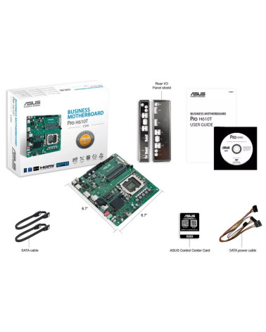 Материнская плата ASUS PRO H610T-CSM LGA1700 mini-ITX 2xDDR5 M.2 DP HDMI GLAN
