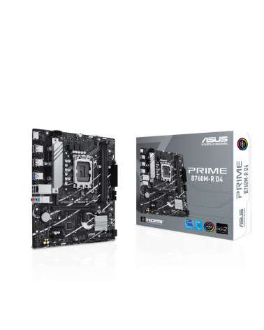 Материнская плата ASUS PRIME B760M-R D4 LGA1700 mATX 2xDDR4 PCIEx16 2xPCIEx1 2xM.2 HDMI 2.5GLAN