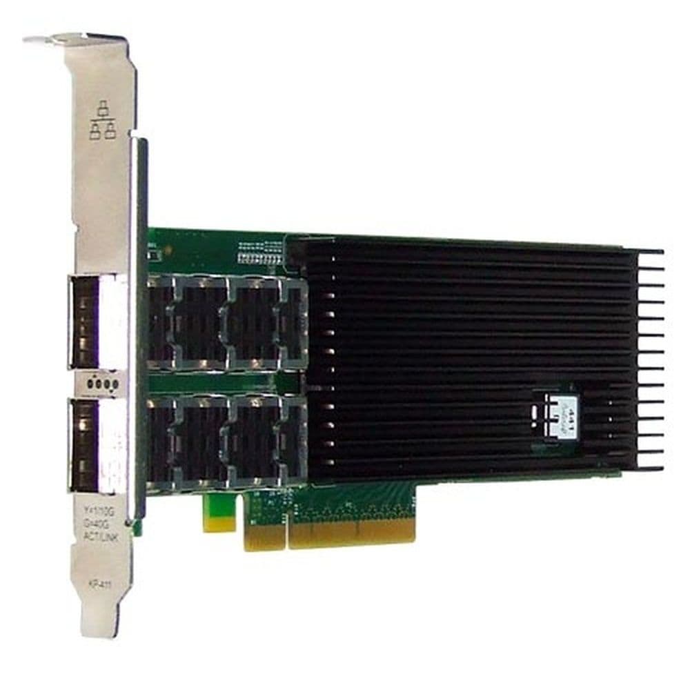 Сетевой адаптер Silicom PE340G2QI71-QX4 Dual port 40GBase-X (QSFP+, Intel XL710BM2) XLPPI interfaces supports 40GBase-R PCS and 40 Gigabit PMA in order to connect with QSFP+ to 40GBase-SR4 / 40GBase-LR4