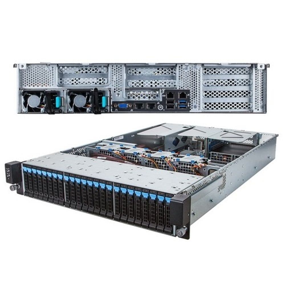 Платформа системного блока Gigabyte R280-G2O 2U GPGPU RM Server 3x GPU (NV validated), 2x Intel Xeon E5-2600V4, 24x RDIMM DDR4 ECC, 24 «x 2.5» hot-swappable HDD/SSD bays, LSI SAS2x36 expander, 2 x GbE LAN ports (Intel® I350-BT2), 1600W 80 PLUS Platinum redundant PSU (1+1)»
